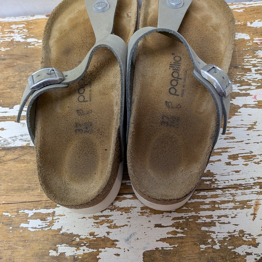Women's Birkenstock Papillo Gizeh platform Sandals Size 37 Or 6.5 - Picture 3 of 7